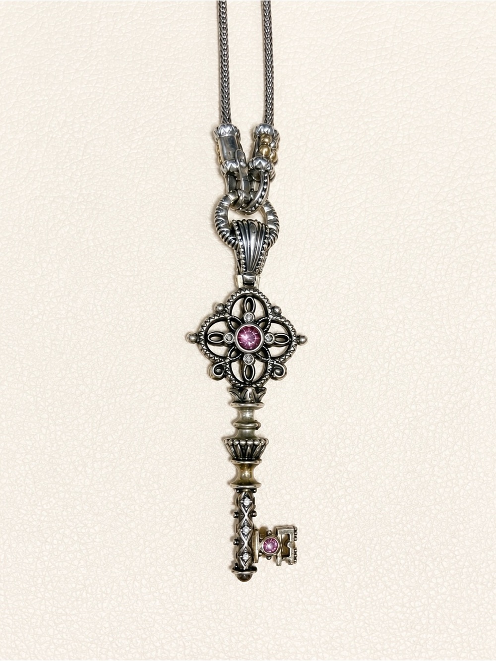 Barbara Bixby Key of Love pendant and chain